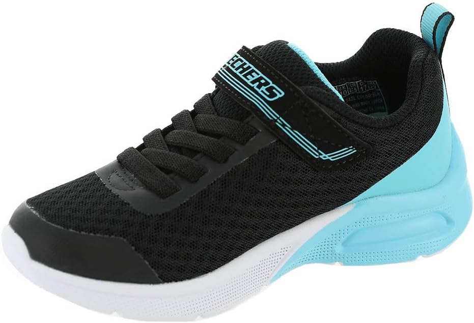 Skechers Unisex Kinder 302343l Blk Sneaker 27 EU Black Mesh Turq Trim, 27 EU Black Mesh Turq Trim
