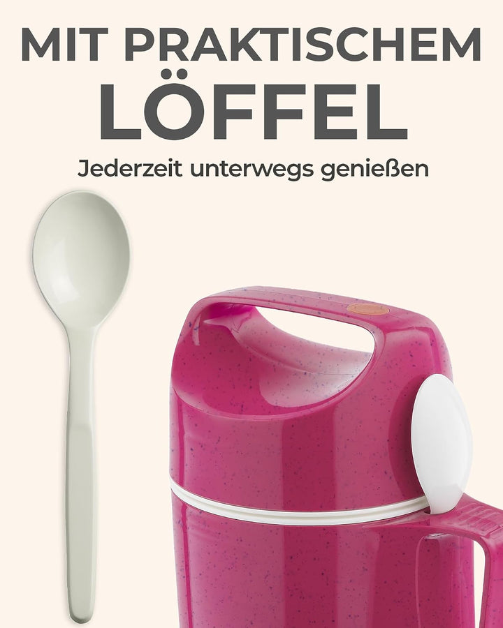 ROTPUNKT Thermobehälter für Essen 850 ml inkl. Löffel – Thermo Lunchbox Heiss &amp; Kalt I Made in Germa