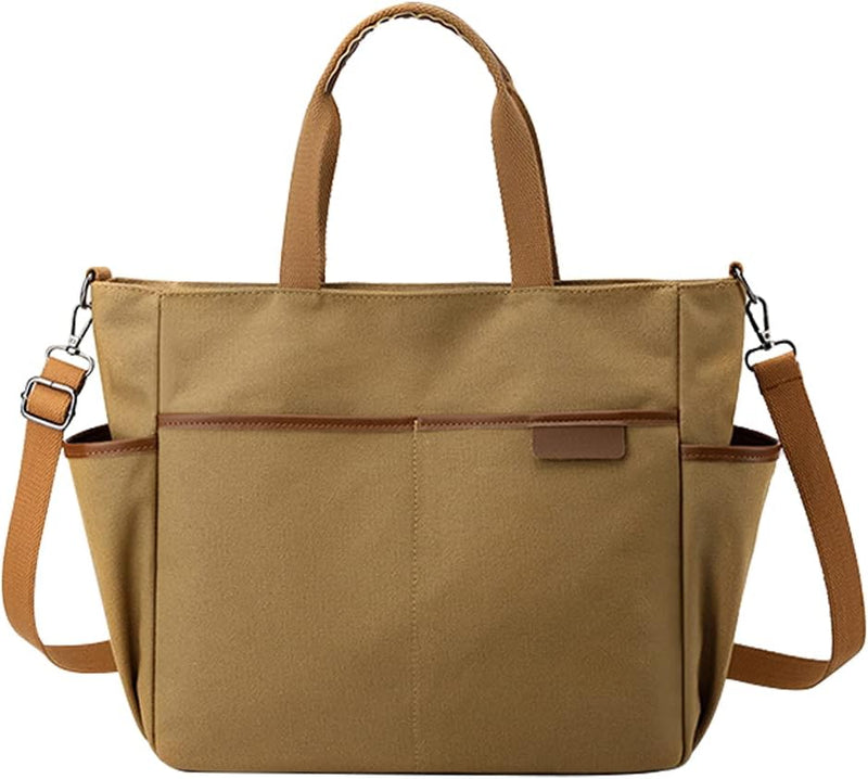 CORIOS Canvas Umhängetasche Casual Henkeltaschen Multifunktionale Schultertasche Grosse Kapazität Da