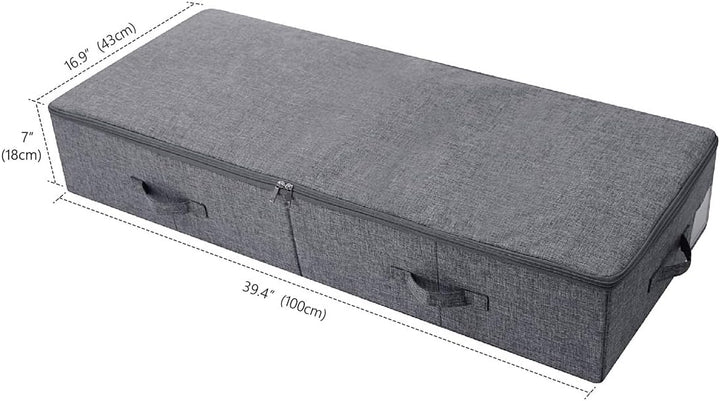 Large Unterbett Aufbewahrungsbehälter aus Leinen-Gewebe für Unterbettkommode mit für Bettwäsche/Klei
