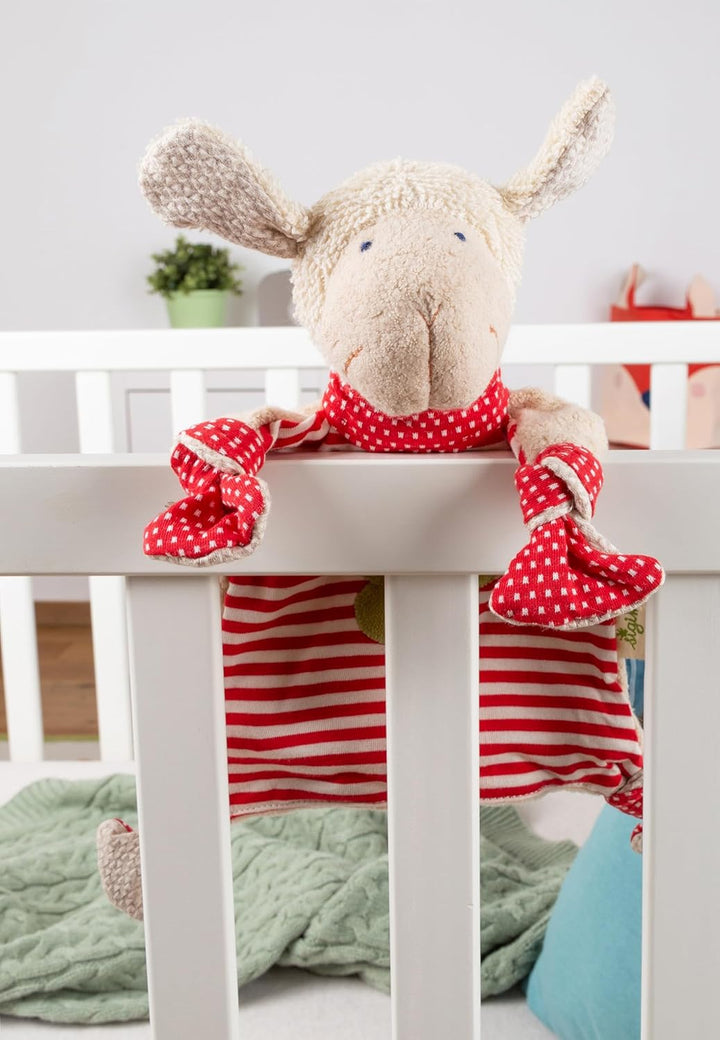 SIGIKID 40862 Schnuffeltuch Schaf Green Mädchen Babyspielzeug empfohlen ab Geburt rot Rot/Schaf, Rot