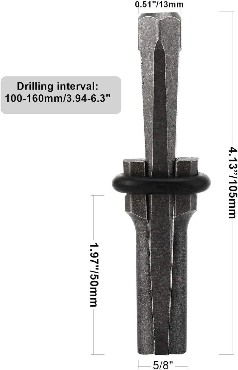 Homtone 10-teilig Hand Spalter für Beton, Stein, Marmor, Granit und Fels, Spaltkeil Werkzeuge Spreng