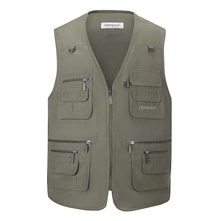 Herren Leichte Freizeitweste, Outdoor, Herren, mehrere Taschen, Weste, Casual, Sportjacke, Journalis
