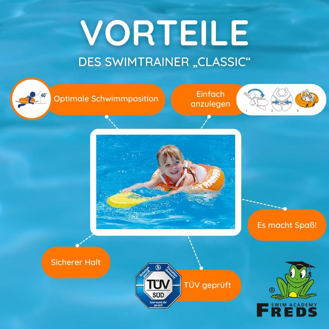 FREDS SWIM ACADEMY - Sets STR Orange + Pumpe, STR Orange + Pumpe