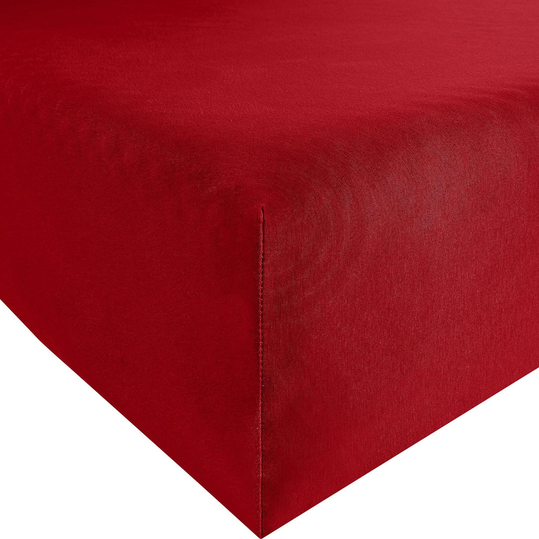 Bassetti Spannbettlaken Uni RB/878 Rosso Siena Baumwolle/Elastan, Masse: 180cm x 200cm, 200cm x 220c