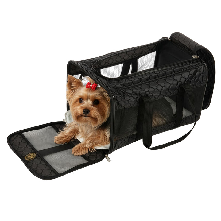 Sherpa Original Deluxe Transportbox für Haustiere, für Fluggesellschaften zugelassen, schwarzes Gitt