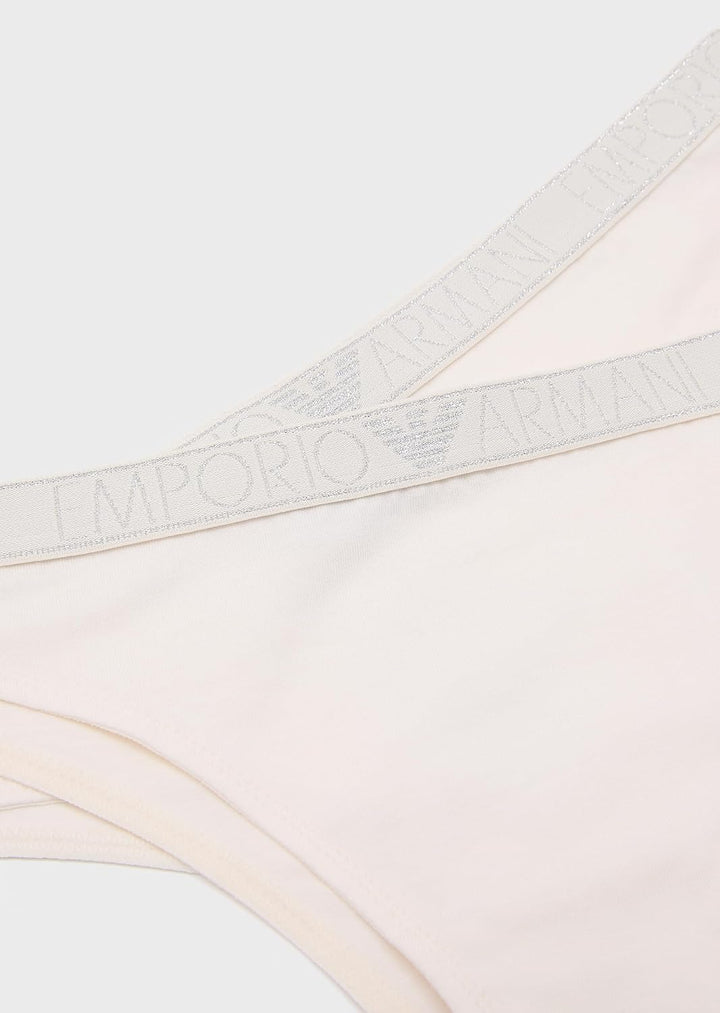 Emporio Armani Damen 2-Pack Brief Unterwäsche (2er Pack) XL Cream, XL Cream