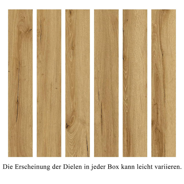 Mysflosy Vinylboden Selbstklebend, PVC Bodenbelag holzoptik wasserdicht, Eiche Europäische 15,24cm x
