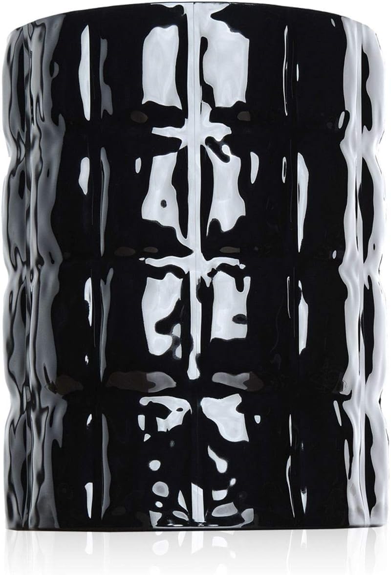 Kartell 1225E6 Vase Matelasse, 30 x 23 cm, glänzend schwarz, Schwarz