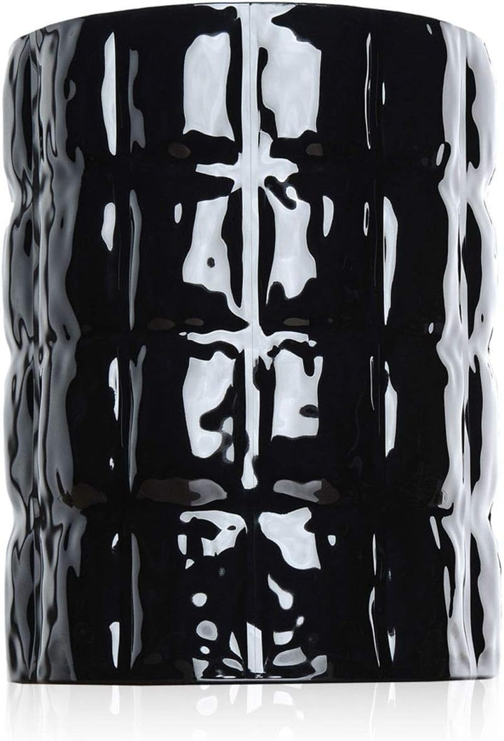 Kartell 1225E6 Vase Matelasse, 30 x 23 cm, glänzend schwarz, Schwarz