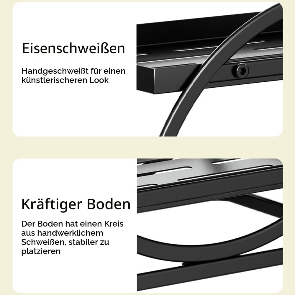 Make-up-Organizer für Schminktisch, 2-stöckig, Metall, Goldfarben, Modern, Kosmetik-Aufbewahrungsreg