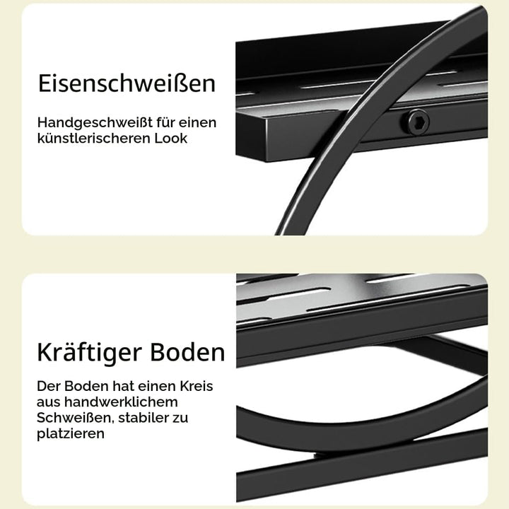 Make-up-Organizer für Schminktisch, 2-stöckig, Metall, Goldfarben, Modern, Kosmetik-Aufbewahrungsreg