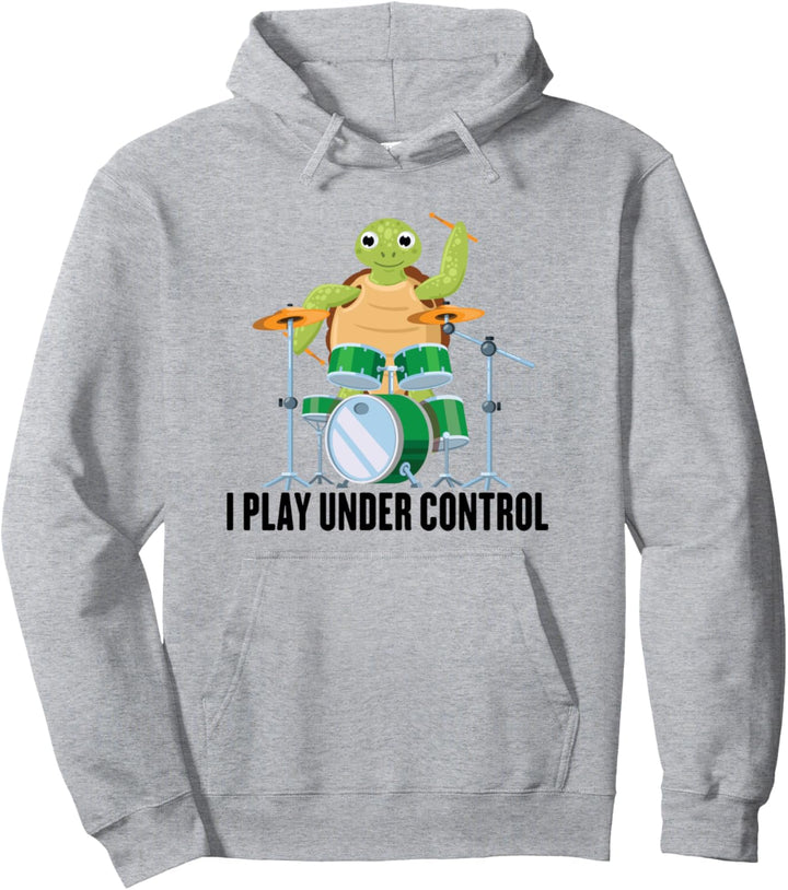 Schlagzeug - Ich spiele unter Kontrolle - Schildkröte - Musiker - Musik Pullover Hoodie