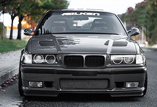 E36 92-96 Frontstossstangengitter für Frontstossstange, matt, Schwarz, 1 Paar