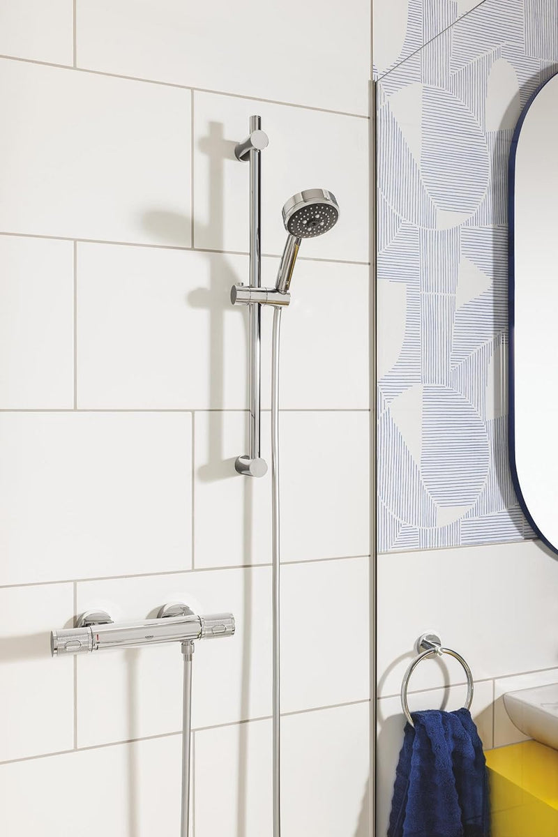 GROHE Vitalio Comfort 100 - Handbrause (wassersparend, mit 3 Strahlarten, Antikalk System), chrom, 2