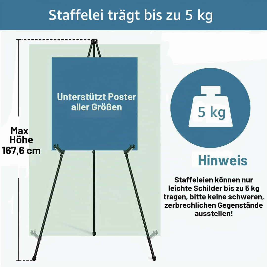 Künstler Staffelei Stand, 160cm Verstellbares Stativ Tisch Kunst Leinwand Malerei Display, Portable