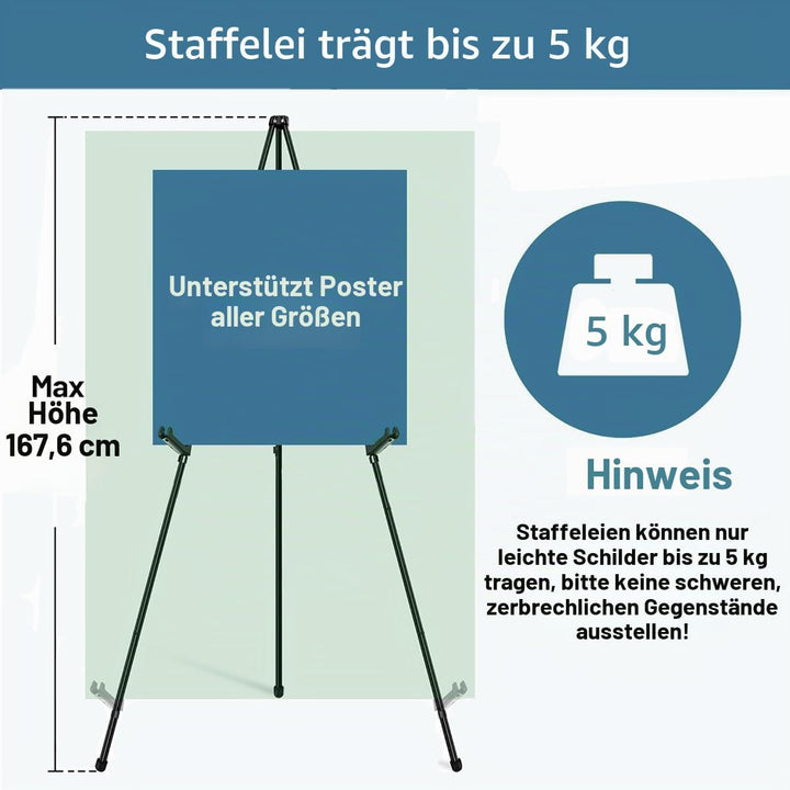 Künstler Staffelei Stand, 160cm Verstellbares Stativ Tisch Kunst Leinwand Malerei Display, Portable