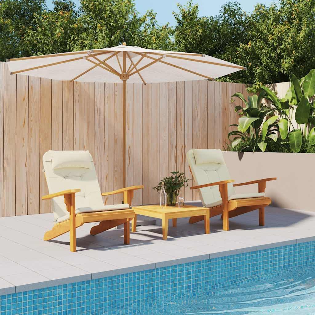 vidaXL Adirondack-Auflagen 2 STK. Creme Oxford-Gewebe, Creme