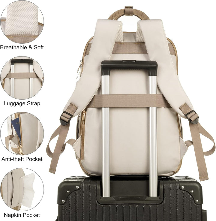 YAMTION Rucksack Laptop Damen 17,3 Zoll,Schulrucksack Mädchen Teenager Schultasche Frauen für Schule