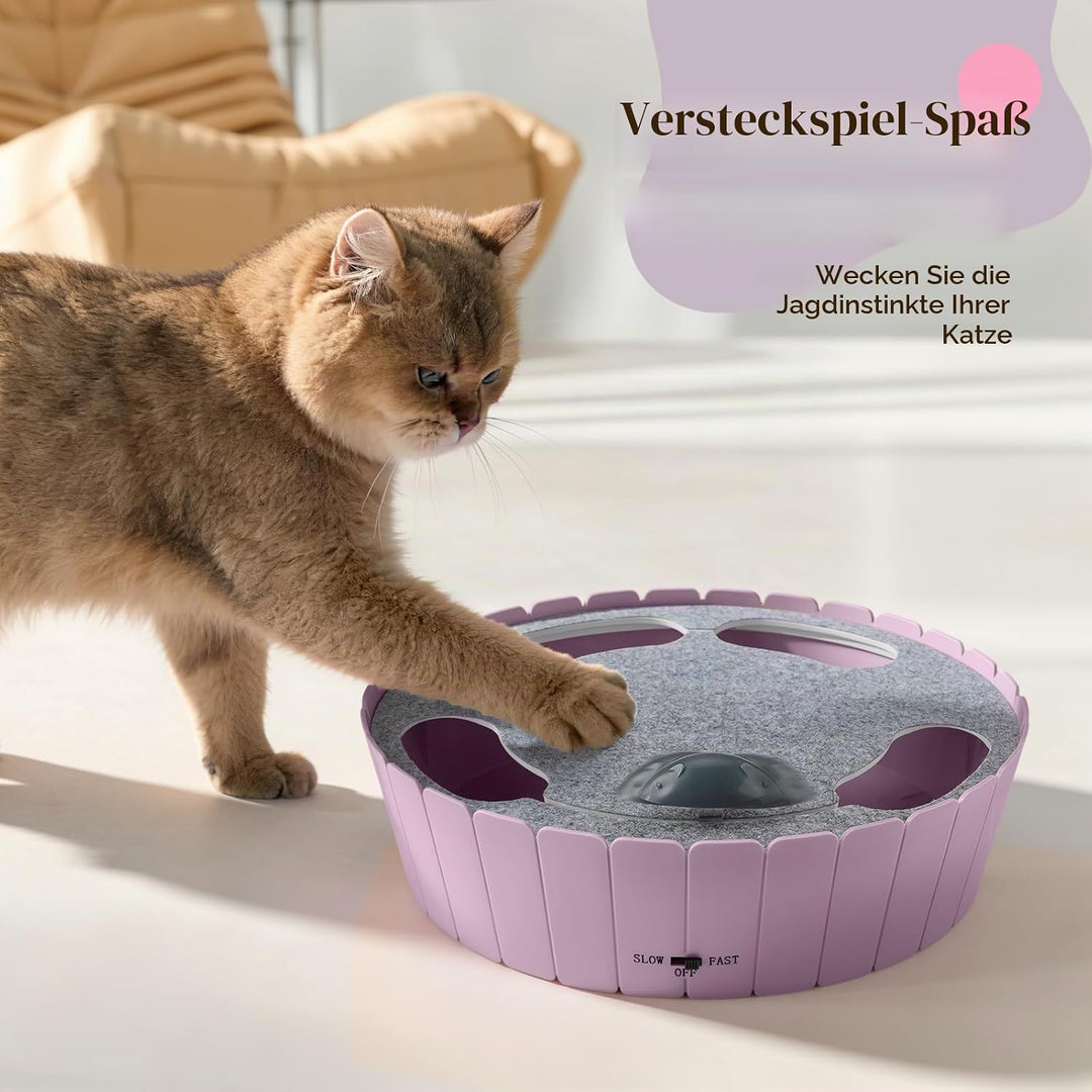 Pawaboo Katzenspielzeug Elektrische Maus, Interaktiv Kätzchen Spielzeug Katzenbett Kratzmatte Katzen
