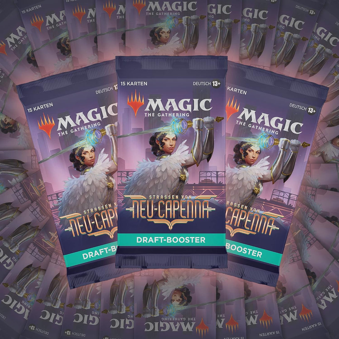 Magic The Gathering Streets of Neu-Capenna Draft Booster Display, 36 Boosters i 1 Box Topper (wersja