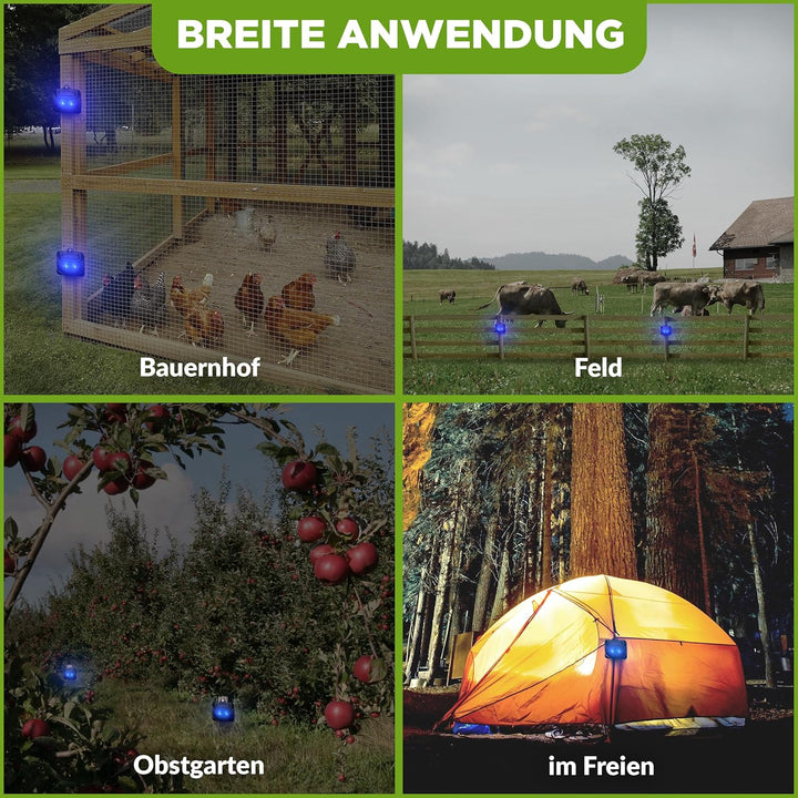 ISOTRONIC – Solar Tiervertreiber gegen Wildtiere wie Waschbären, Rehe, Füchse, Wildschweine u.v.m. –