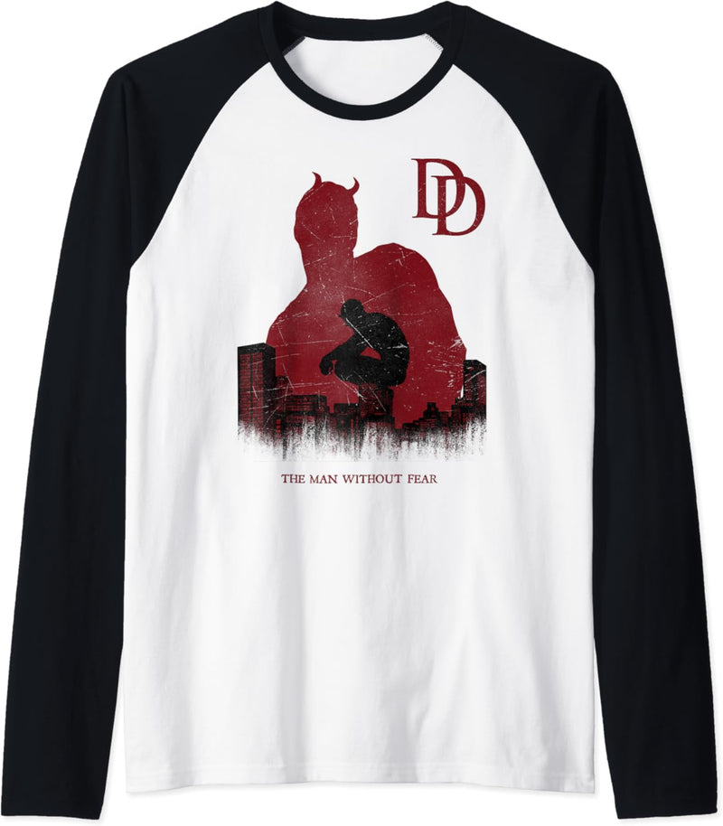 Marvel Daredevil The Man Without Fear Crouch On Skyline Raglan