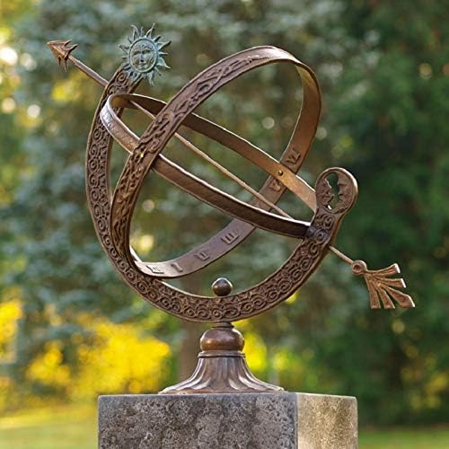 IDYL Outdoor Zeitmesser aus Bronze Sonnenuhr - hochwertig und auffällig | Nr. 0471 | Masse: 48 x 30