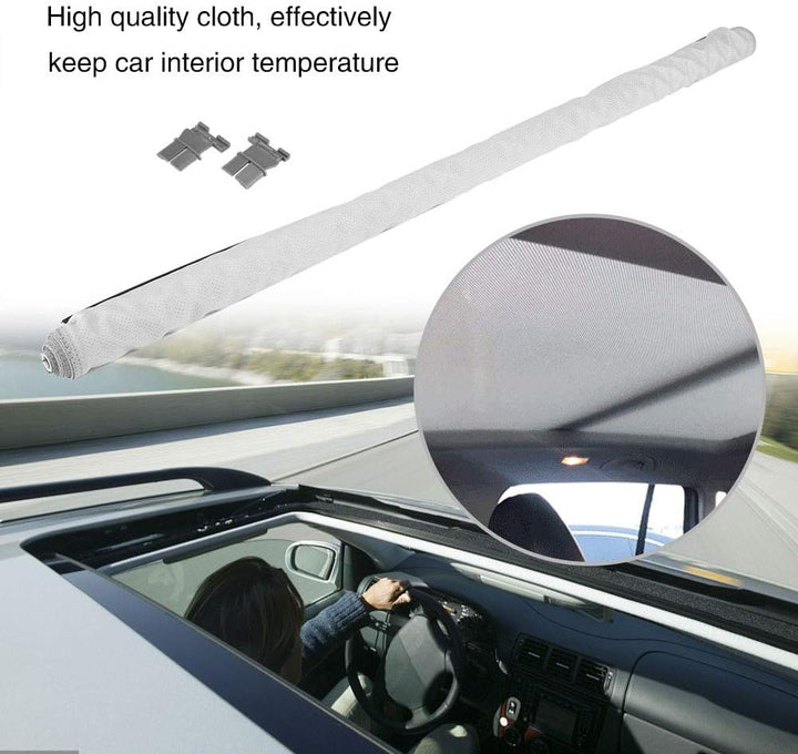 Qiilu Auto Schiebedach Windschutzscheibe Sonnenschutz, Sonnenschutz Vorhänge Oberlicht Fensterladen
