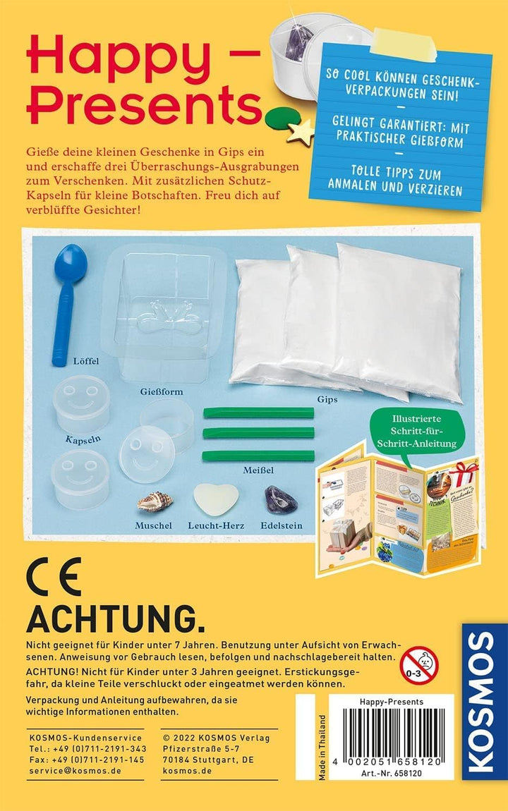 KOSMOS 658120 Happy Presents - Verstecke Überraschungen zum Ausgraben, Experimentierset für Kinder a