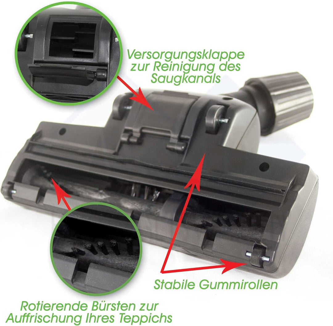 Bodendüse Turbodüse Turbobürste geeignet für alle Philips Staubsauger mit und ohne Staubsaugerbeutel