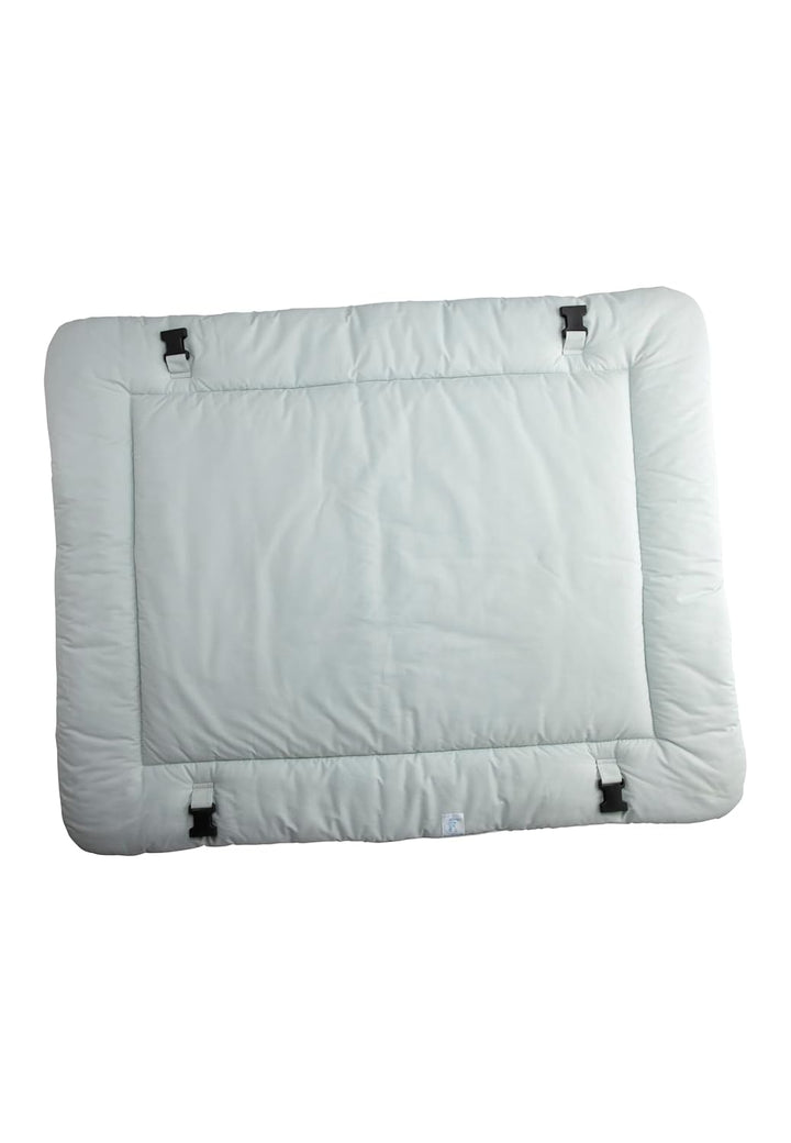 Spielbogen Ente Edda Lou, Baby Krabbeldecke 80 x 100 cm mit abnehmbarem Spielzeug und Kuscheltier, S