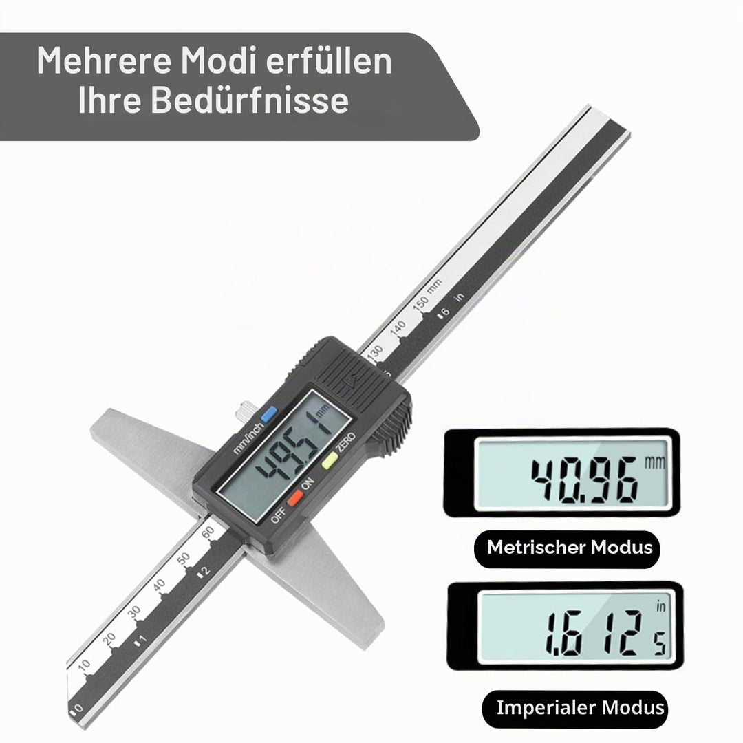 Digital Messschieber, 0-150mm Schieblehre Messwerkzeuge 0,01 mm Hochgenauer Edelstahl Digitaler Tief