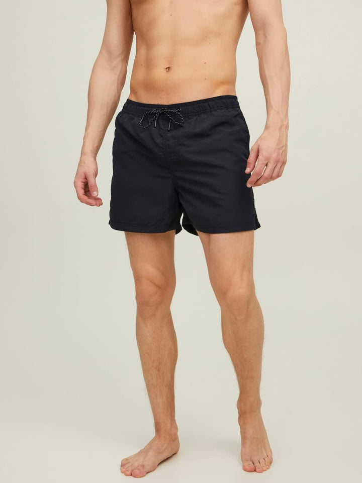 JACK & JONES Herren Badeshorts S Black/Pack:olivine, S Black/Pack:olivine