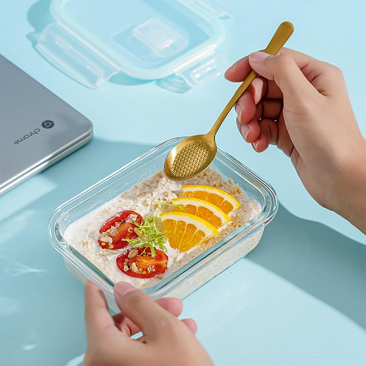 MerryNine Frischhaltedosen mit Deckel, 10 Stück Glas Meal Prep Container Auslaufsicher Luftdicht Gla