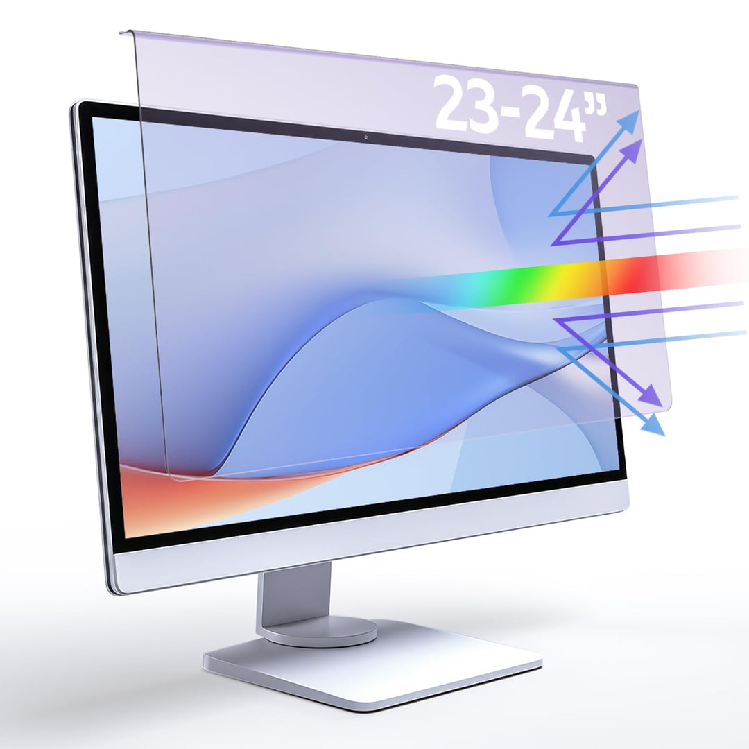 Qoosea 23-24 Zoll Blaues Licht Blockierung Bildschirmschutz für Computermonitore Universelle Passfor