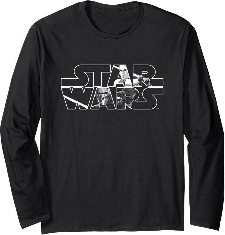 Star Wars Light vs Dark White Langarmshirt