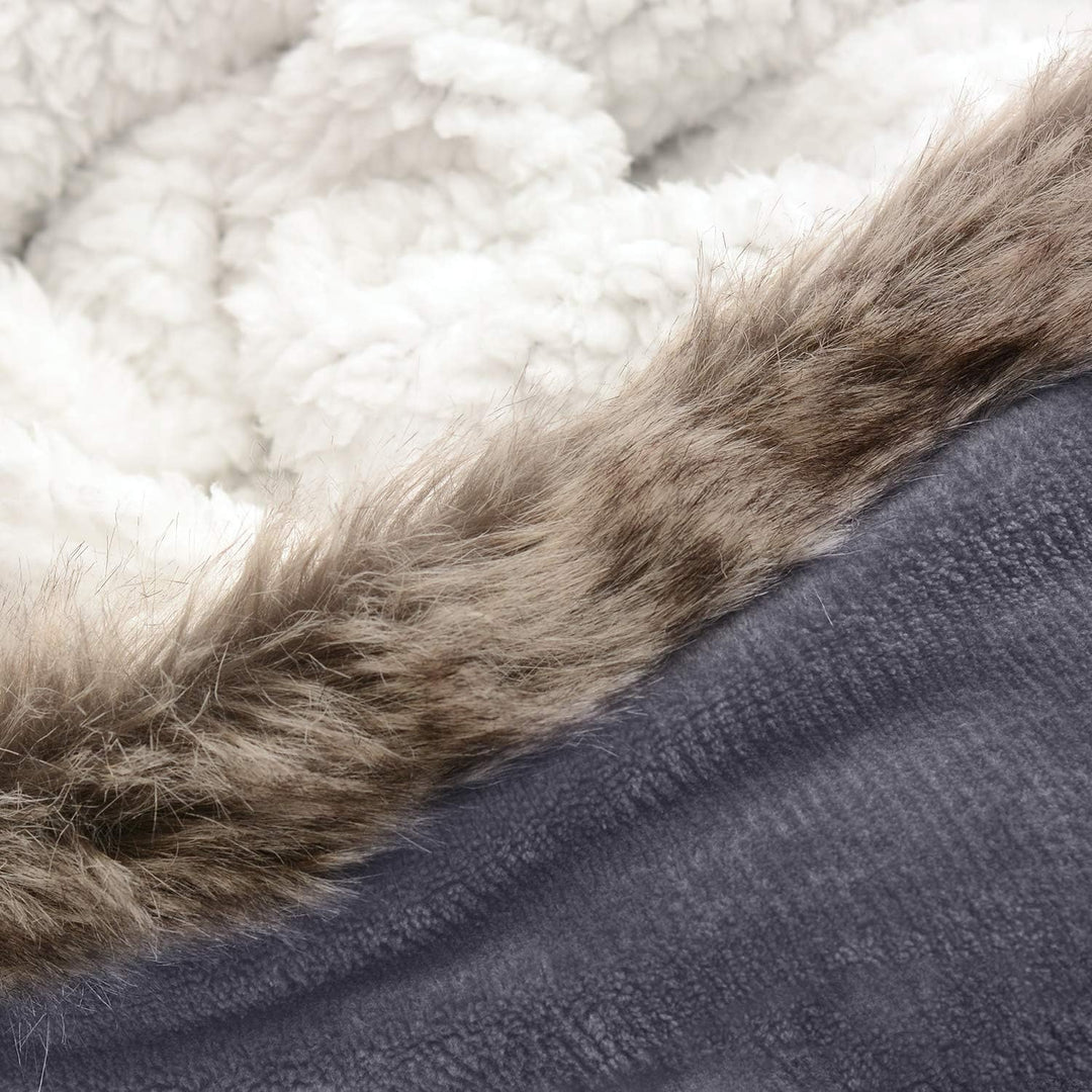 Snug Rug Lila Grau Eskimo Decke mit Ärmel Pullover Decken-Kapuzenpullover Übergrosse Sweatshirt Hood