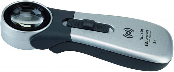 SCHWEIZER Handleuchtlupe Tech-Line CLASSIC Vergr.10x LED Linsen-D.22,8mm - 91042