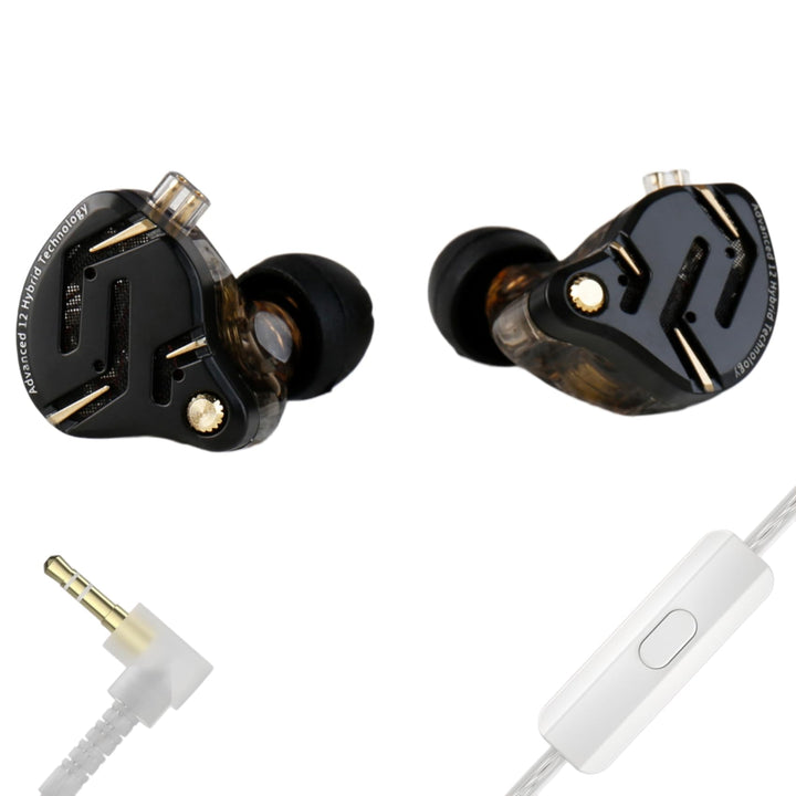 KZ ZS12 PRO 2 - ZS12 PRO 2 In-Ear-Kopfhörer, 5BA+1DD 6 Hybrid-Treiber, Gaming-Kopfhörer mit Kabel, I