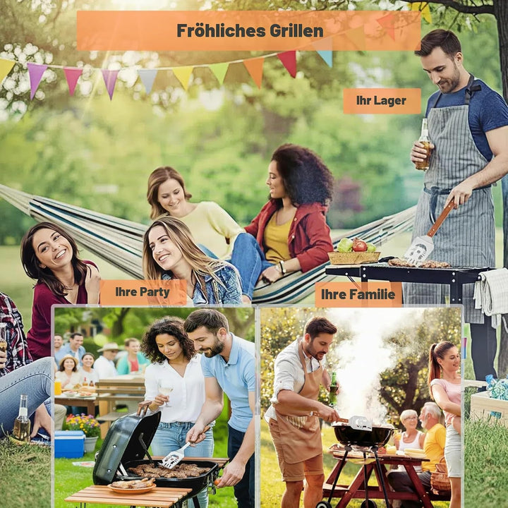 Multifunktions Grillwerkzeug,Outdoor Grillutensilien,Grillzubehör Männer Geschenk,7 in 1 Grill Zubeh
