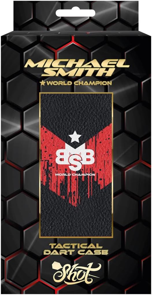 Shot! Dart Case Michael Smith Bully Boy Tactical Case Darttasche Dartbox Wallet Aufbewahrung für 2 D