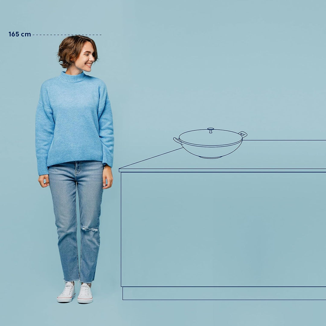 Kela Wok Calido Gusseisen rot 10cm 36cmØ 4l, 36 cm, Rot