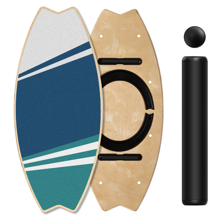 Leogreen Balance Board aus Holz in Surfboard, 7-in-1 Surfin Balanceboards Erwachsene Gleichgewichtst