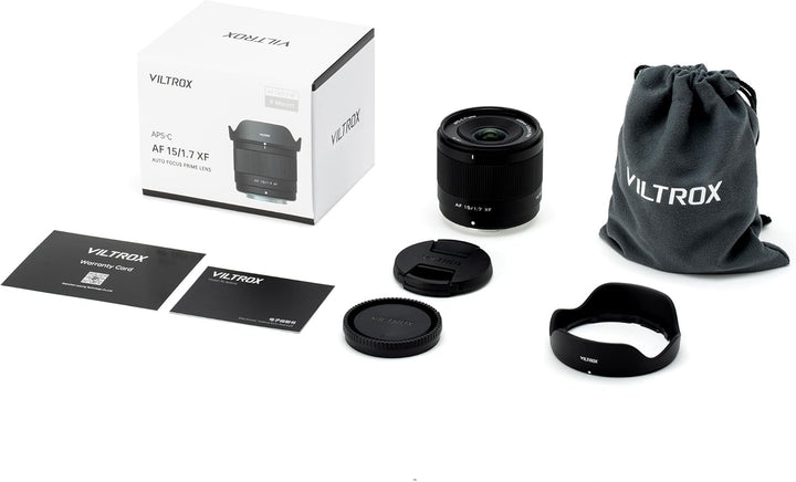 VILTROX 15mm F1.7 Fuji, AF 15mm f1.7 X Mount Objektiv für Fujifilm,APS-C Autofokus Prime Objektiv mi