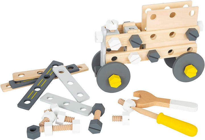 Small Foot Konstruktionsset Miniwob aus Holz, kreativer Bausatz mit Werkzeugen und Zubehör, ab 3 Jah