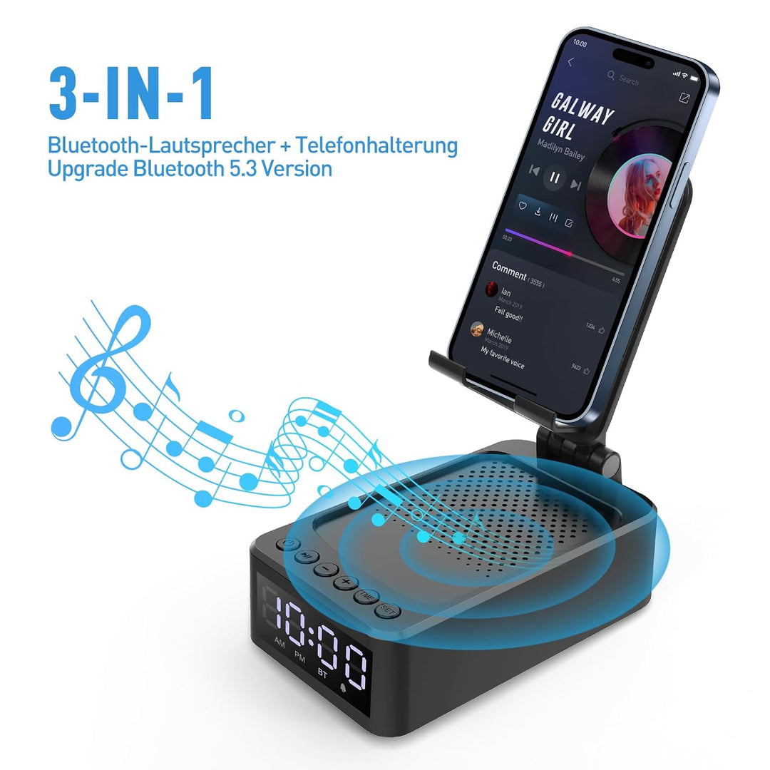 ZOOI Geschenke für Männer Weihnachten Geschenke für Papa, Bluetooth Lautsprecher mit Handyständer, G