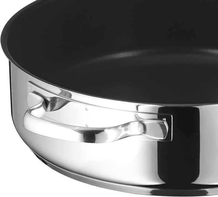 WMF Devil Schmorpfanne 24cm Induktion, Bräter, Schmortopf mit Deckel 5l, Cromargan Edelstahl beschic