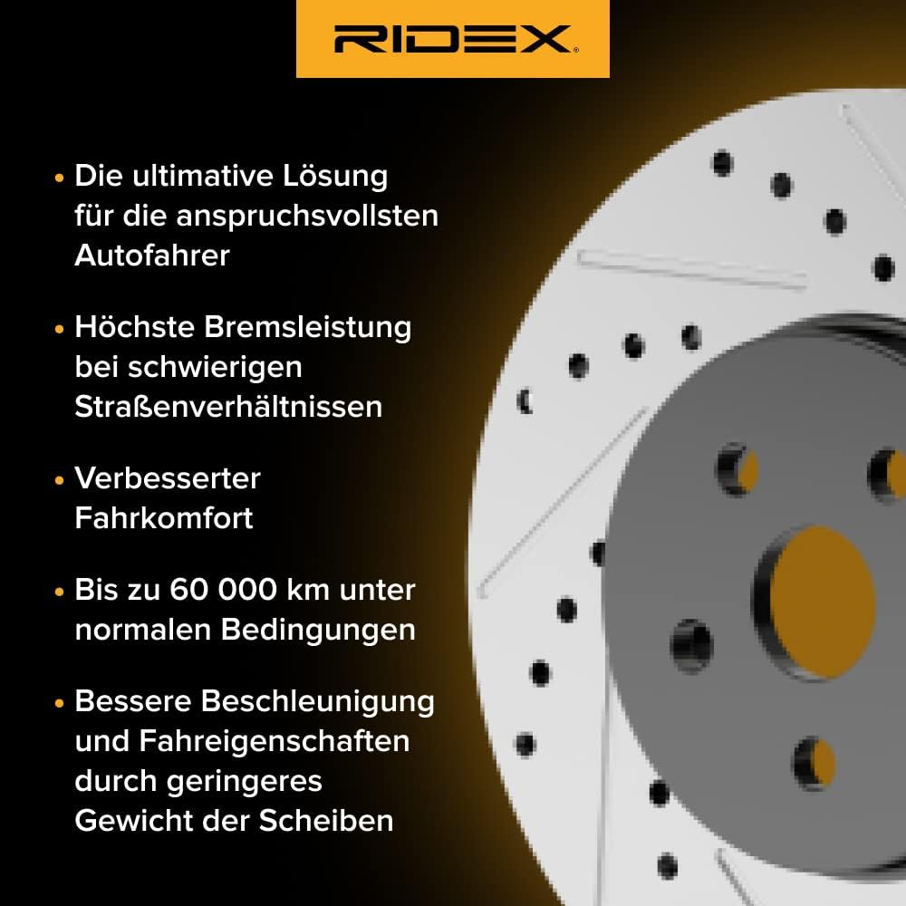 RIDEX 82B0612 Bremsscheibe Scheibenbremsen, Bremsscheiben Hinten (x2)