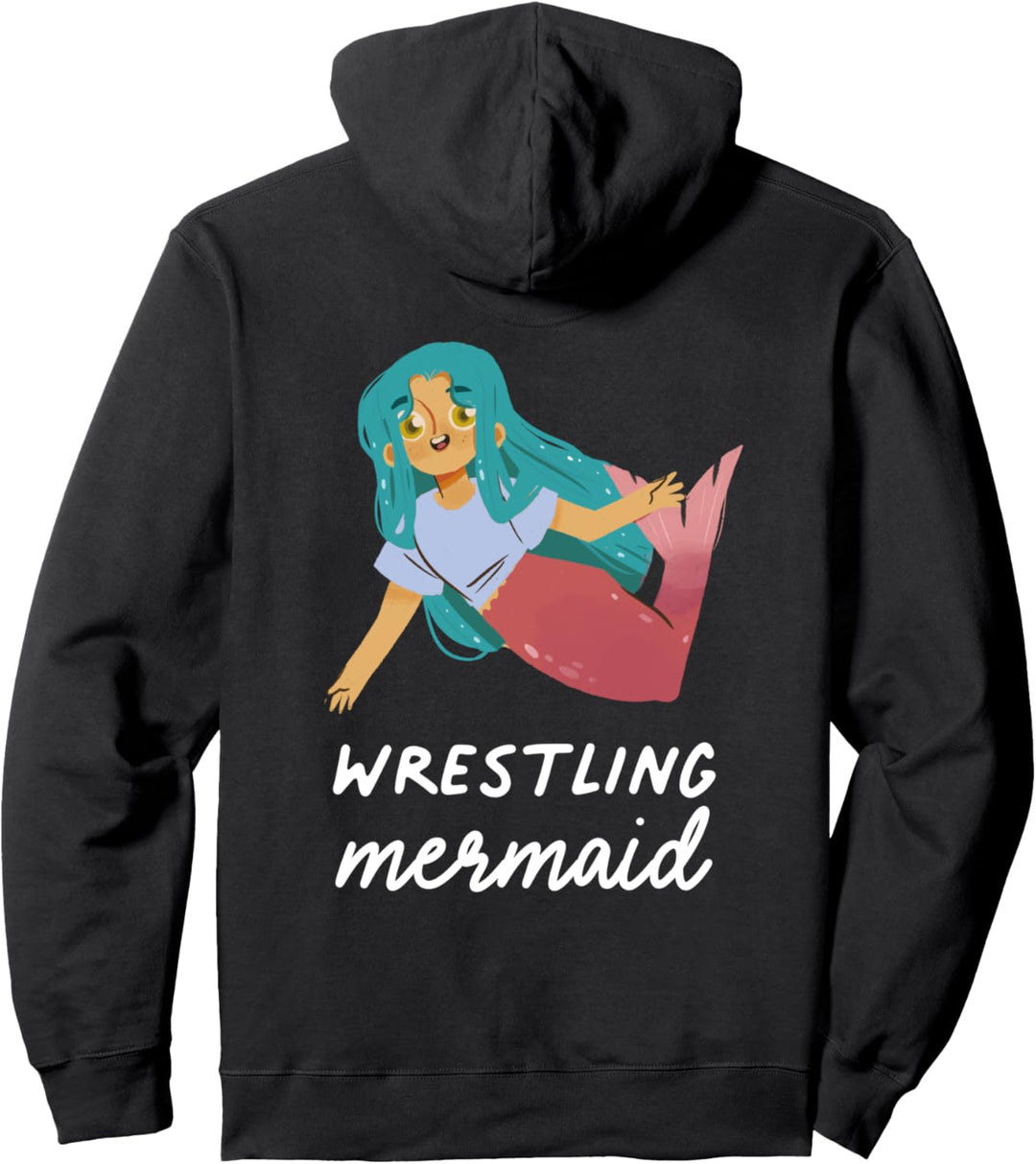 Wrestling Meerjungfrau Mädchen Lustiger Sport Geburtstag Pullover Hoodie